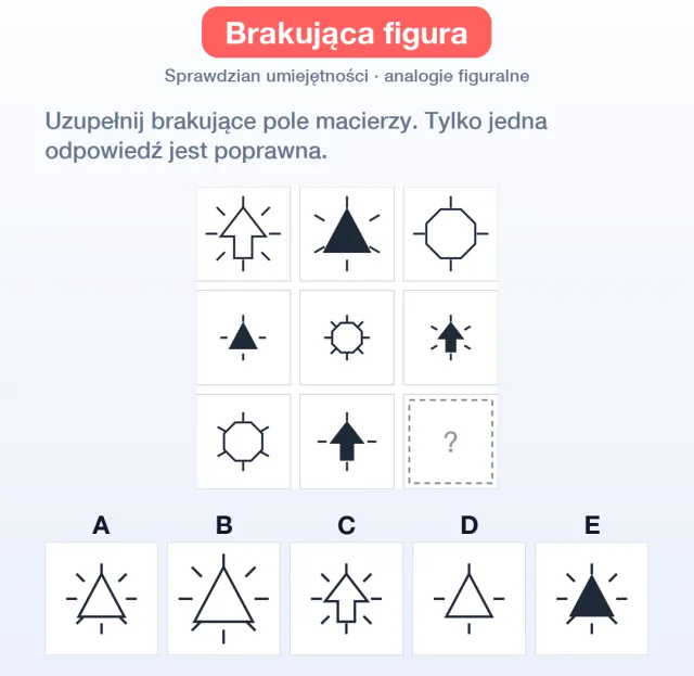 Przykładowe zadanie: brakująca figura
